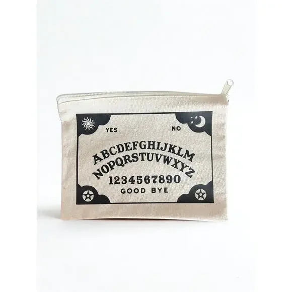 Ouija Board 8.5x6.5 Zip Up Bag - Make Up Cosmetics Travel Accessory Halloween - Picture 3 of 5